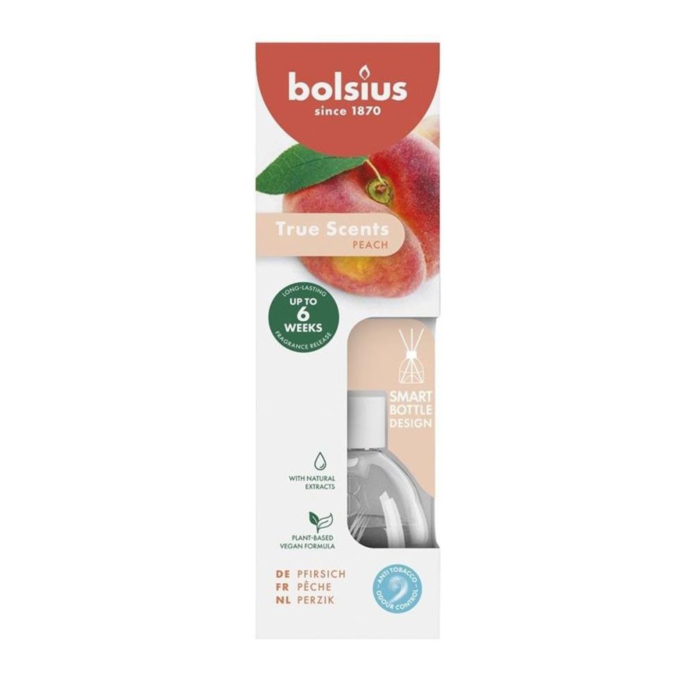 Bolsius Peach True Scents Anti Tobacco Reed Diffuser - 60ml £4.83